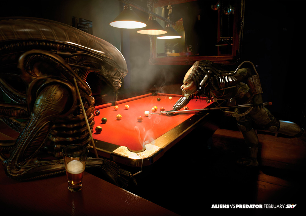 Aliens vs Predator: шахматы, биллиард, теннис.