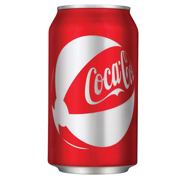 Летний дизайн банок Coca Cola.