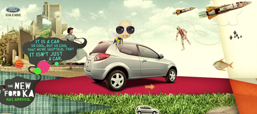 Рекламный сайт нового Ford Ka.