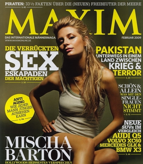 Mischa Barton: sexy для Maxim.