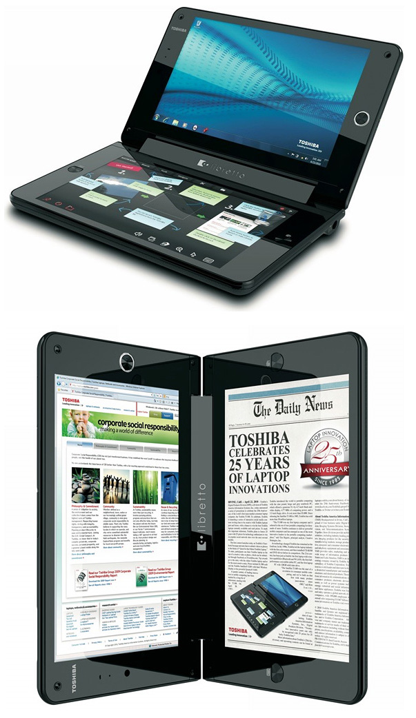 Toshiba Libretto W100: лэптоп с двумя экранами.